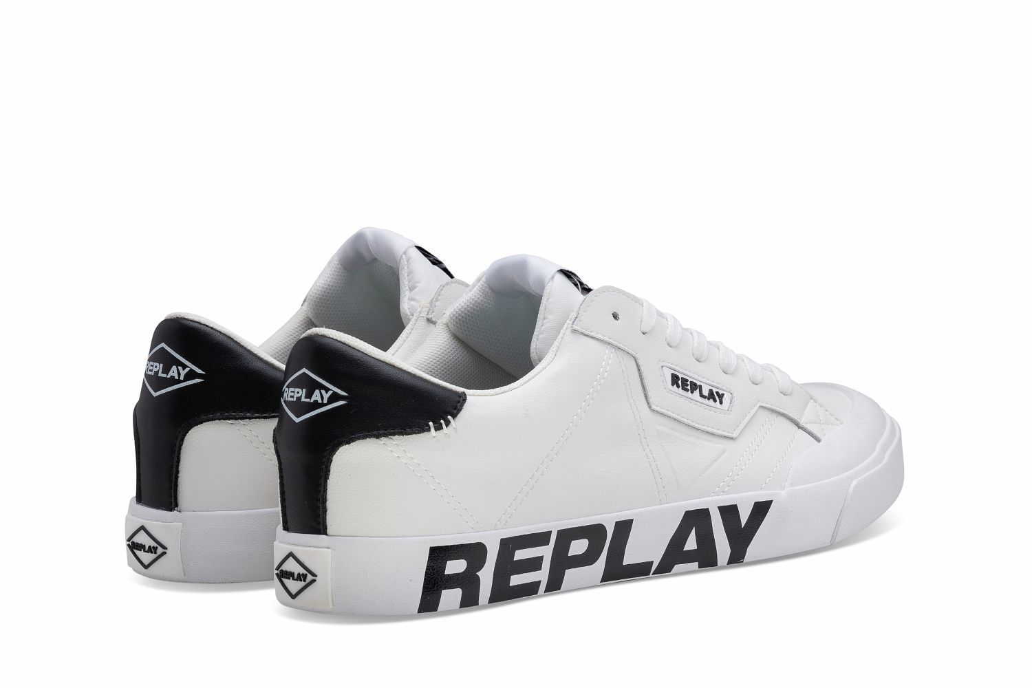 Replay men’s College Print lace up sneaker