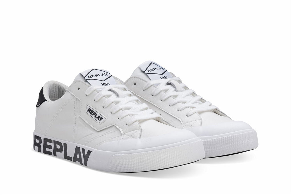 Replay men’s College Print lace up sneaker