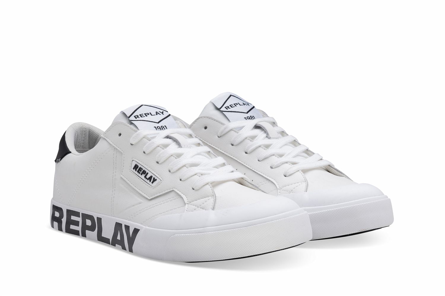 Replay men’s College Print lace up sneaker