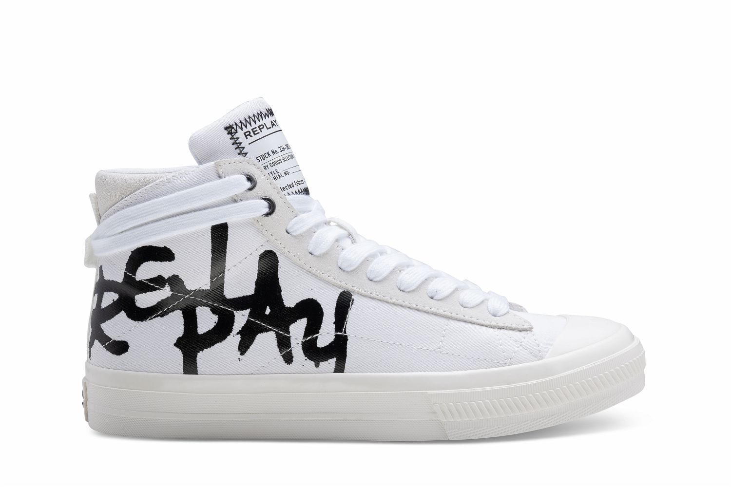 Replay men’s Snap Tone 2 Grafiiti hightop sneaker