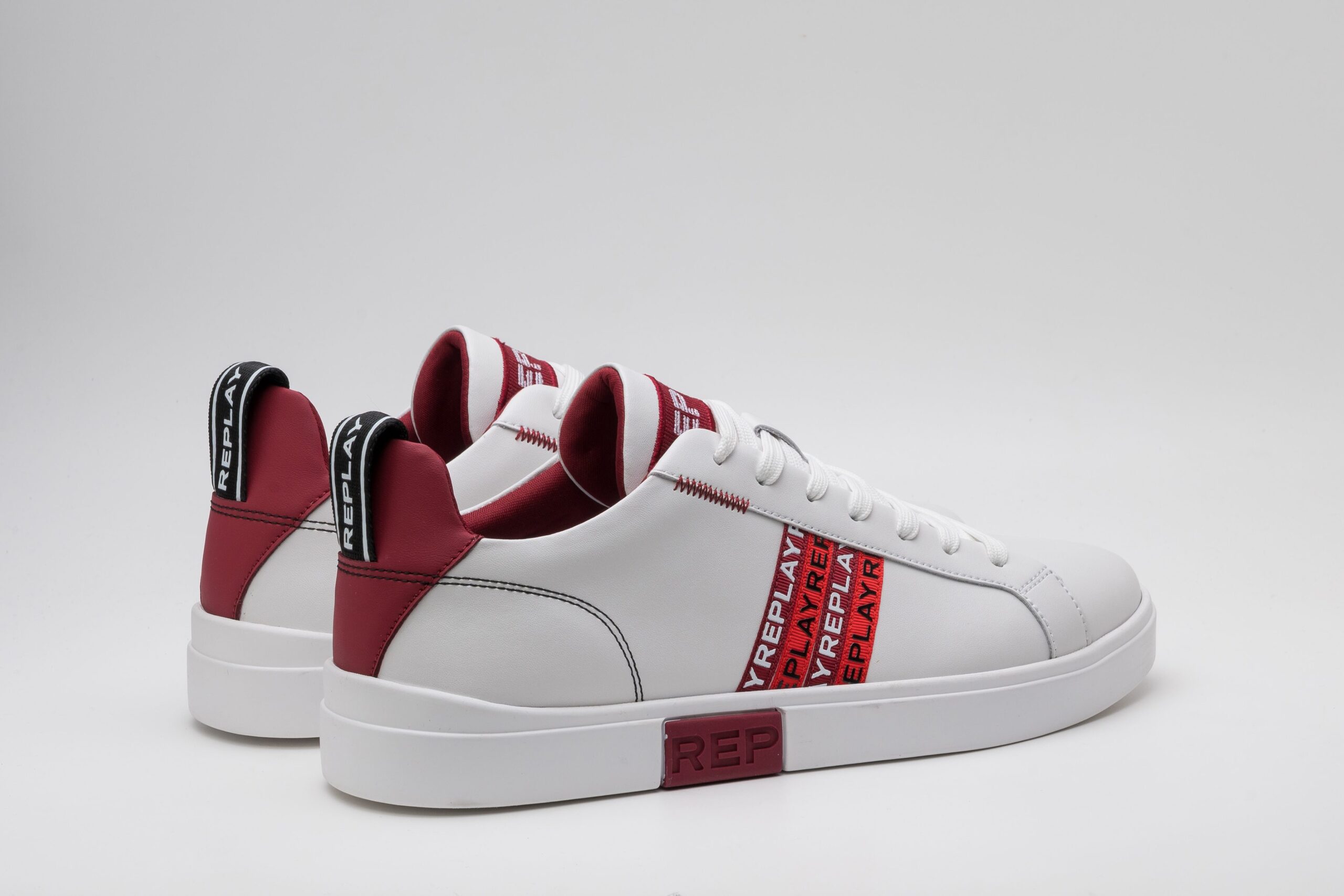 REPLAY POLYS STRIPES SNEAKERS WITH LACES