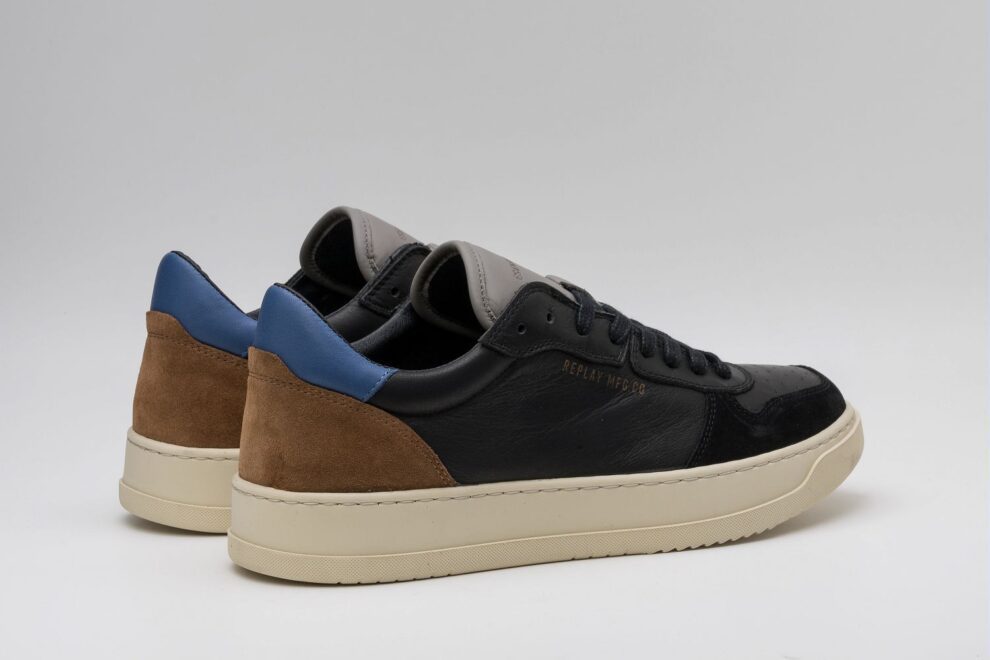 REPLAY RELOAD NIGHT LACE UP SNEAKERS IN LEATHER