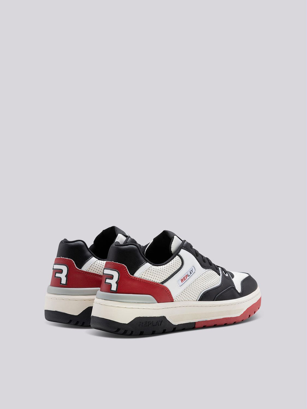 REPLAY GEMINI PERFORATED SNEAKERS WITH LACES