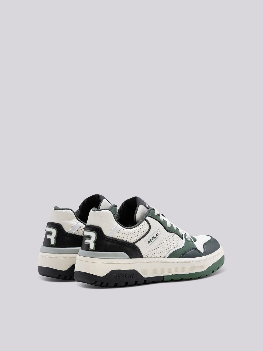 REPLAY GEMINI PERFORATED SNEAKERS WITH LACES