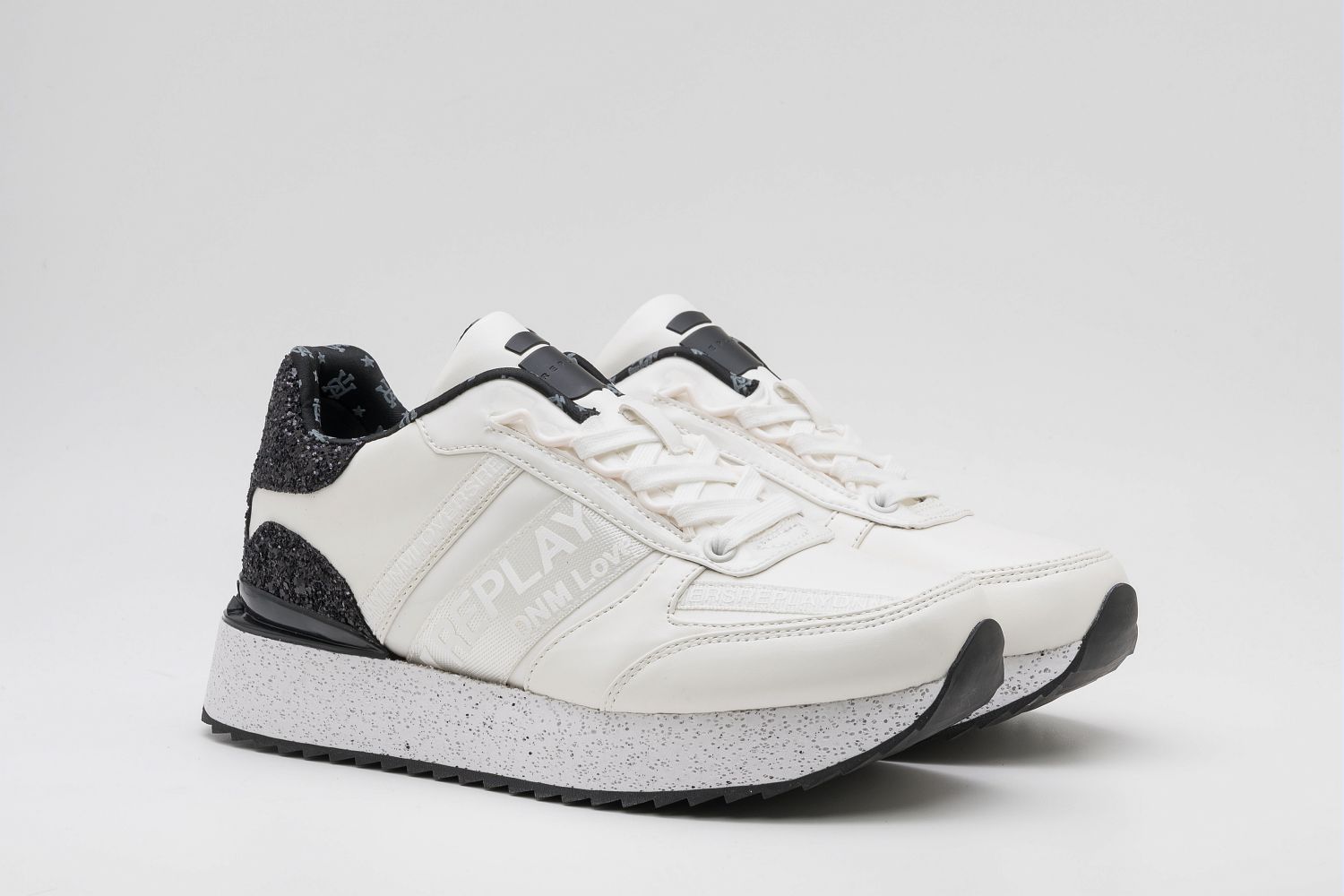 REPLAY PENNY TAPE SNEAKERS WITH LACES