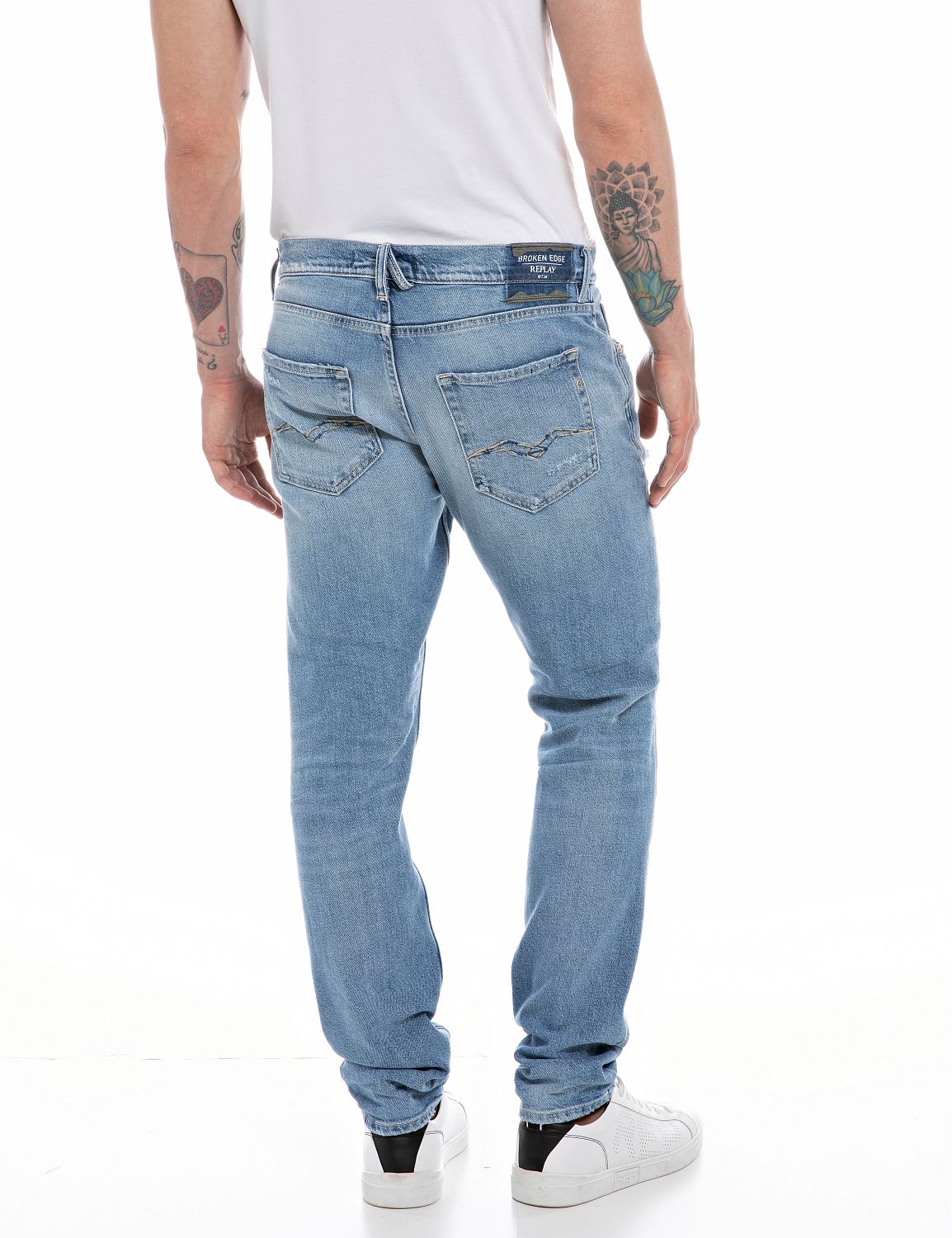 Replay men’s broken ege slim fit Mickym jeans