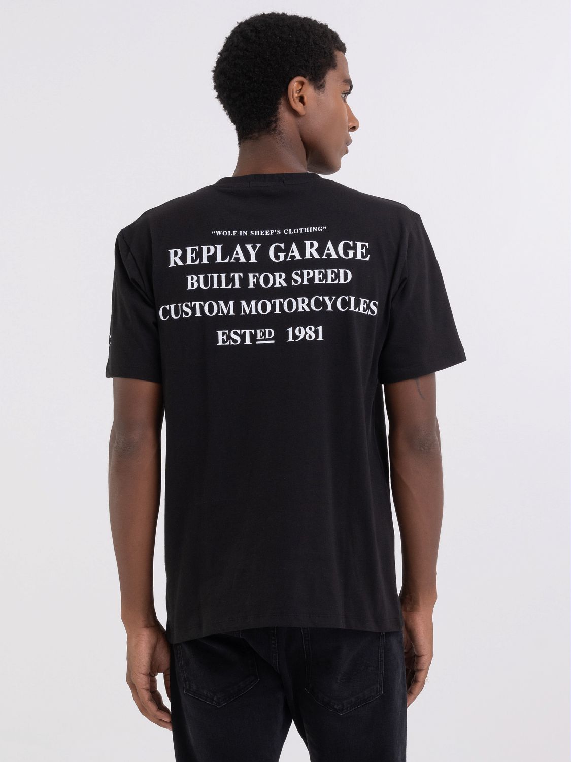 REPLAY T-SHIRT WITH MOTORCYCLES PRINT
