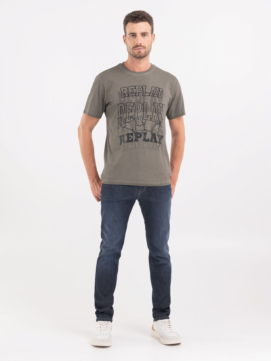 REPLAY COTTON JERSEY T-SHIRT