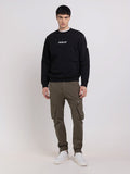 REPLAY RELAXED FIT CREWNECK SWEATSHIRT WITH PRINT