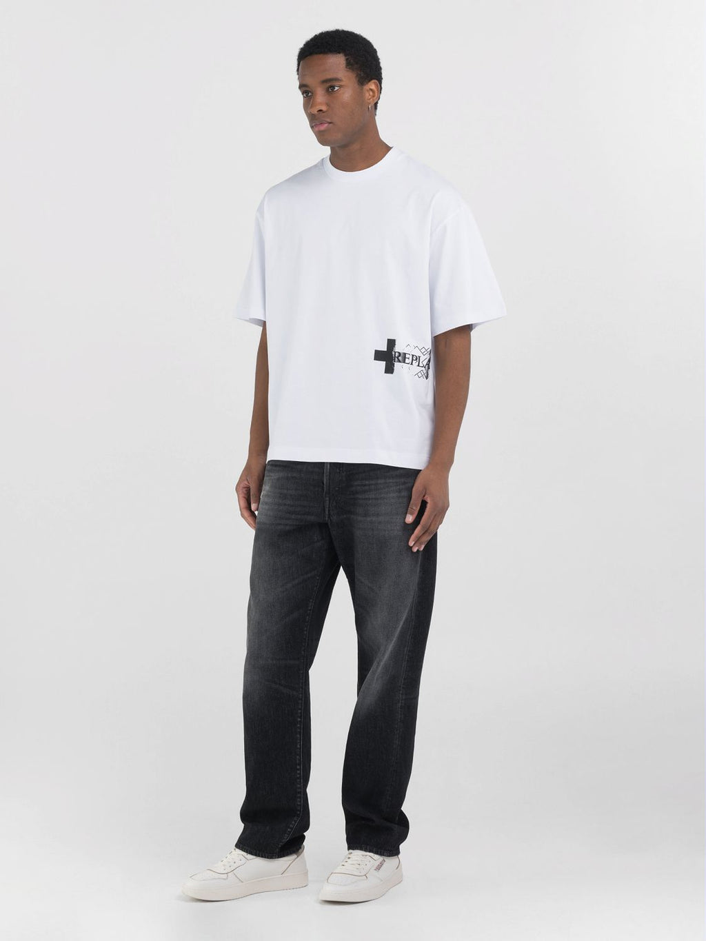 REPLAY CREW-NECK T-SHIRT WITH REPLAY X GARRIX GRAPHICS