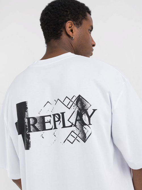 REPLAY CREW-NECK T-SHIRT WITH REPLAY X GARRIX GRAPHICS