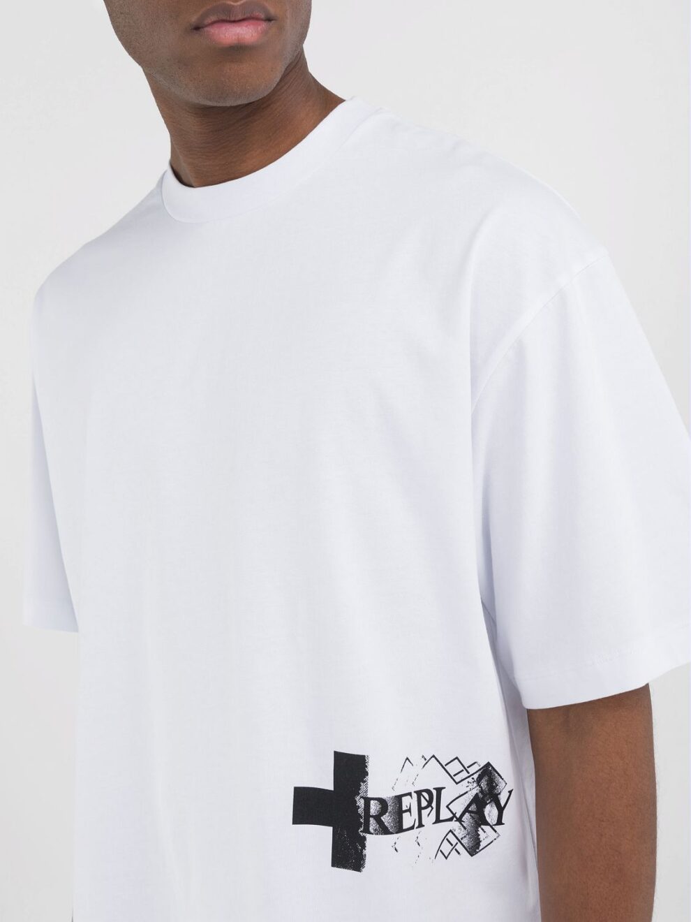 REPLAY CREW-NECK T-SHIRT WITH REPLAY X GARRIX GRAPHICS