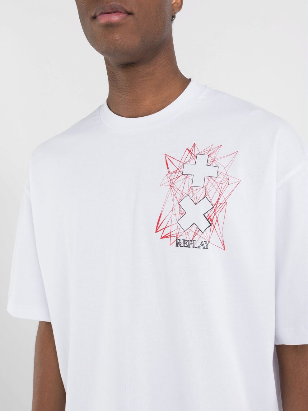 REPLAY CREW-NECK T-SHIRT WITH REPLAY X GARRIX GRAPHIC PRINT FRONT AND BACK