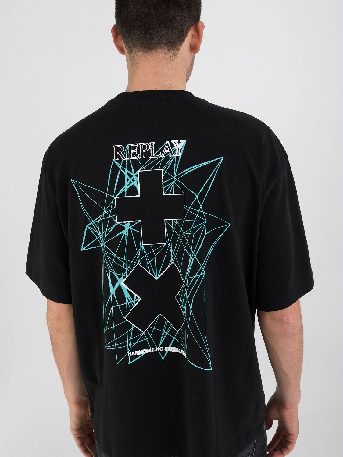REPLAY CREW-NECK T-SHIRT WITH REPLAY X GARRIX GRAPHIC PRINT FRONT AND BACK