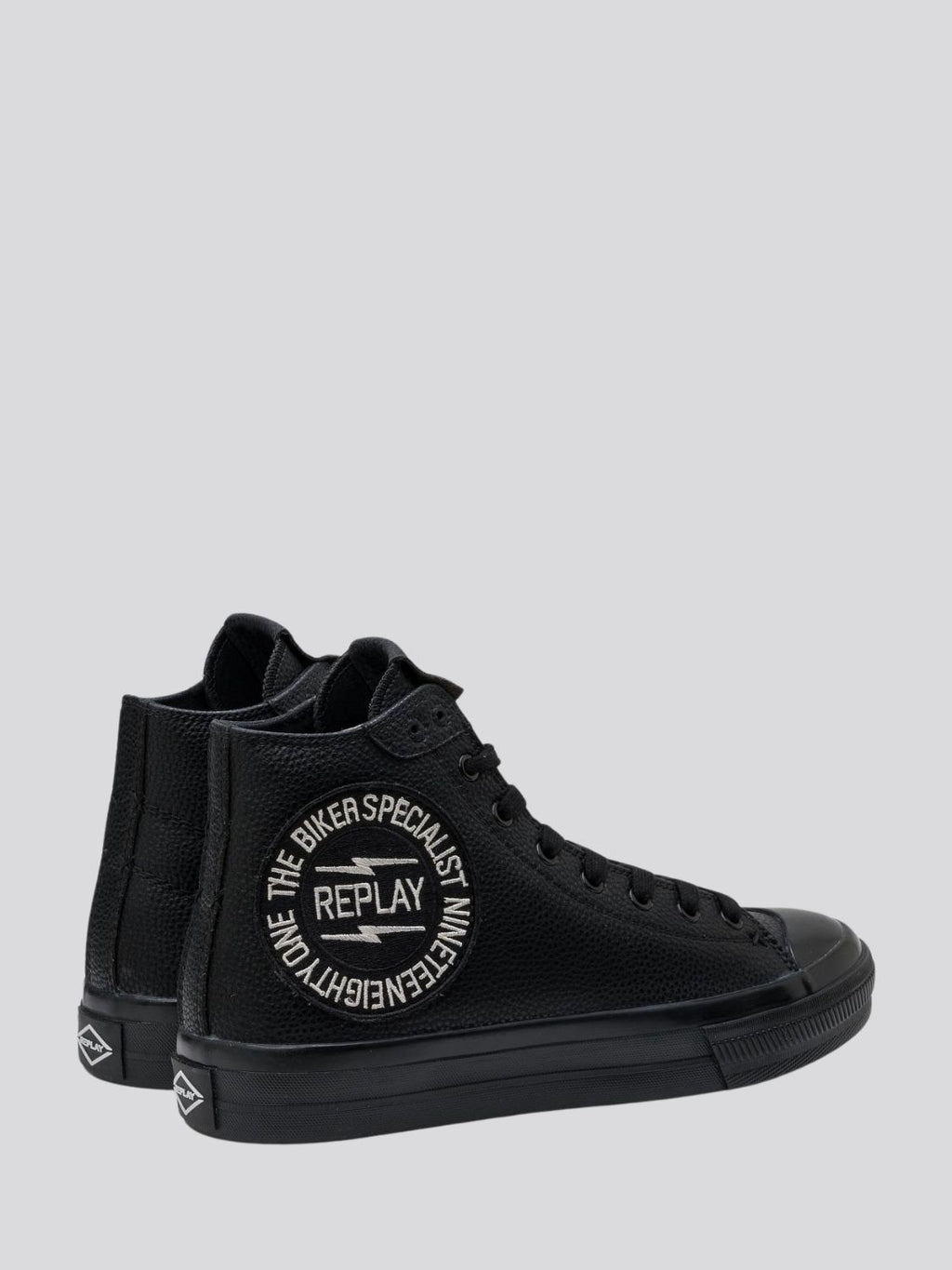 REPLAY SNAP BIKER MID CUT SNEAKERS WITH LACES