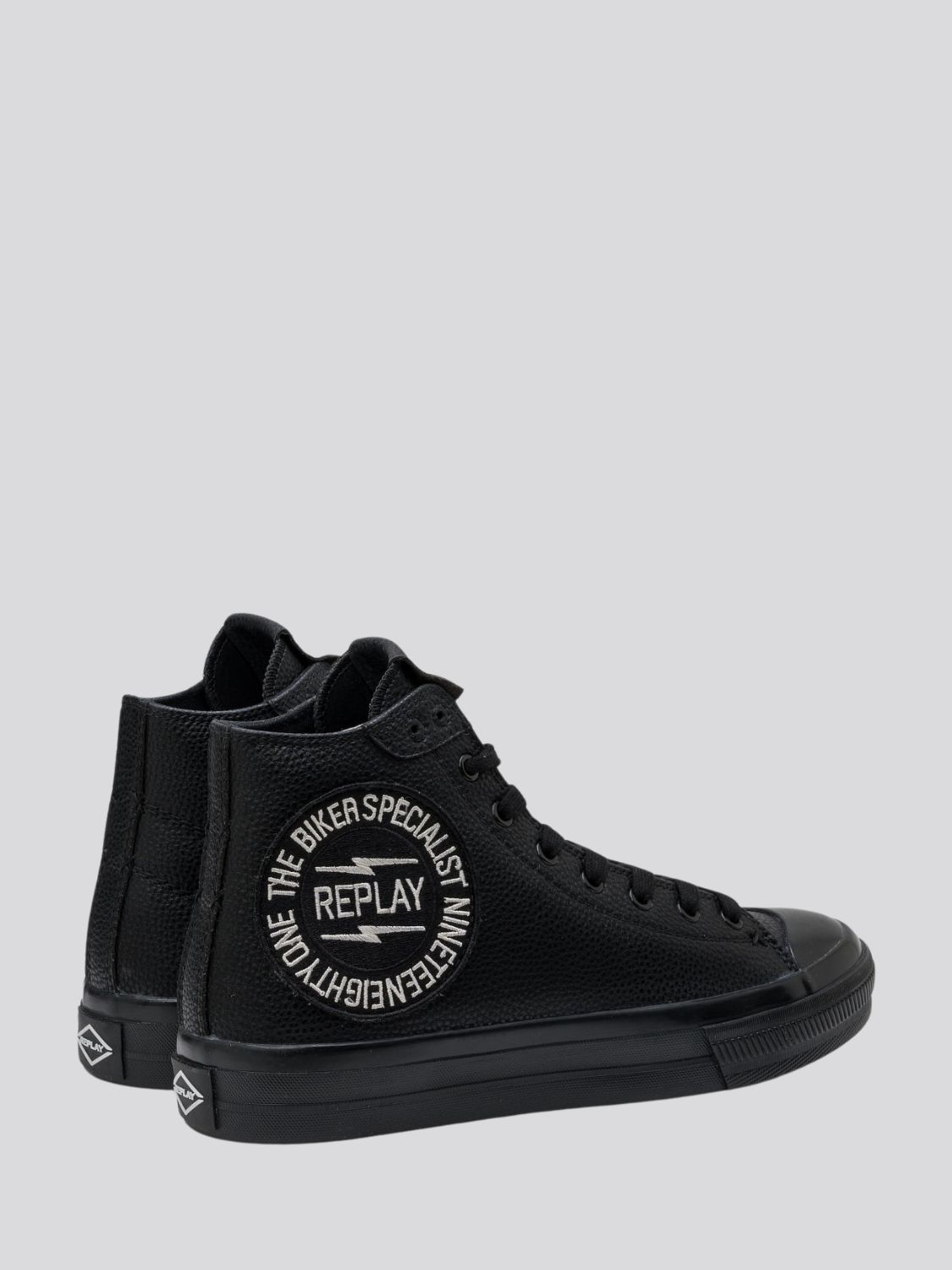 REPLAY SNAP BIKER MID CUT SNEAKERS WITH LACES