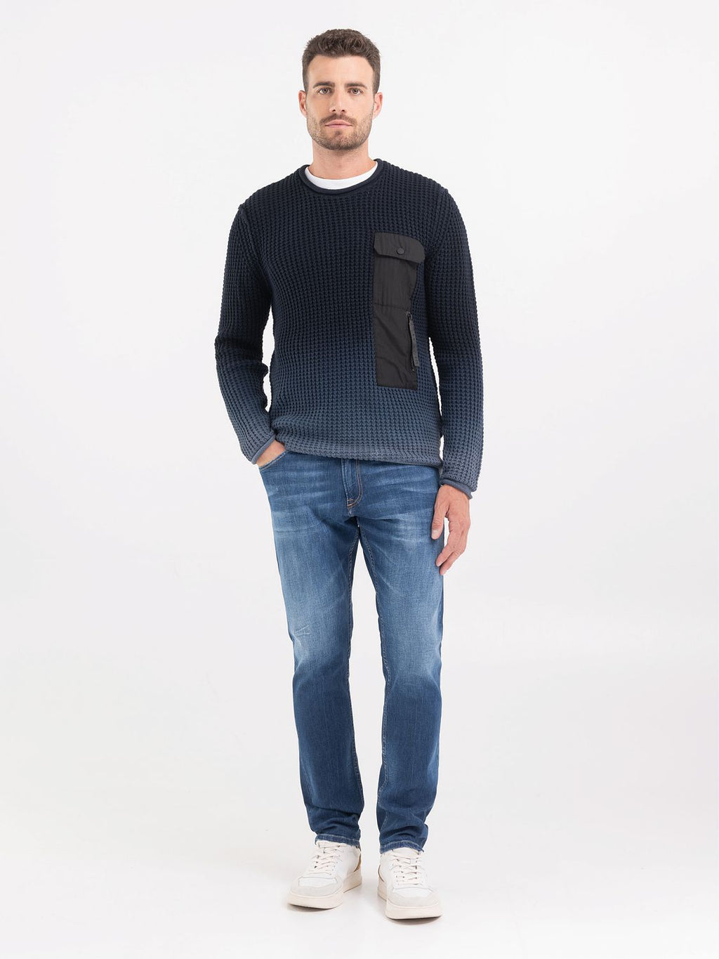 REPLAY GRADIENT CREWNECK SWEATER