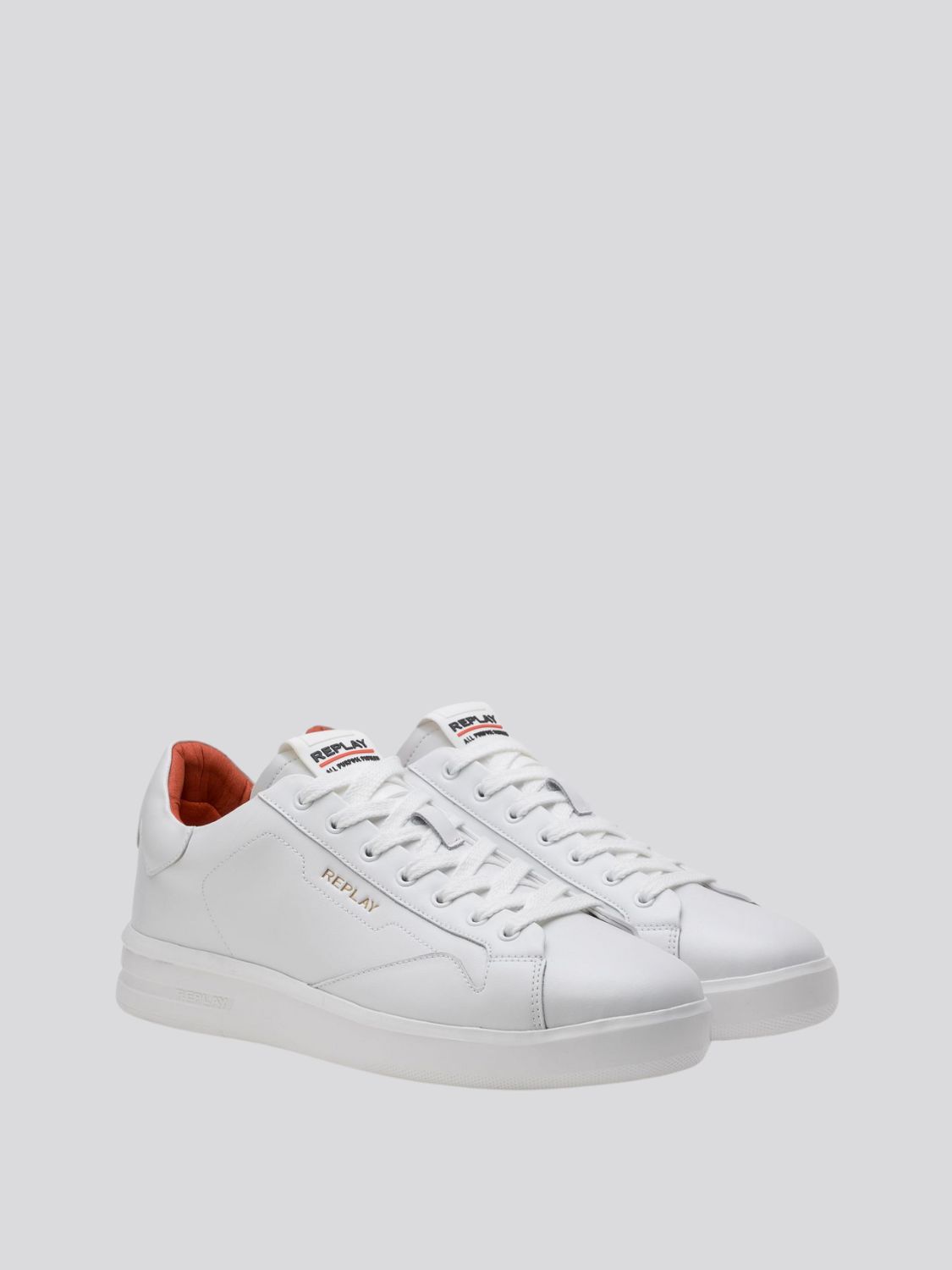 REPLAY UNIVERSITY M PRIME LEATHER SNEAKERS WITH LACES
