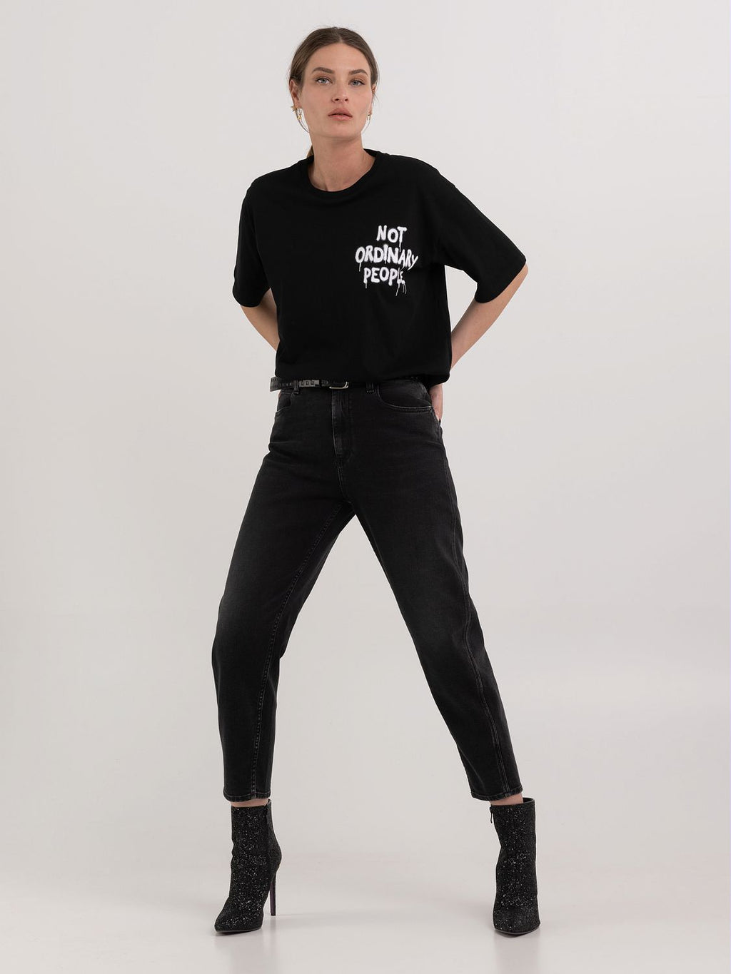 REPLAY BOXY FIT T-SHIRT WITH PRINT