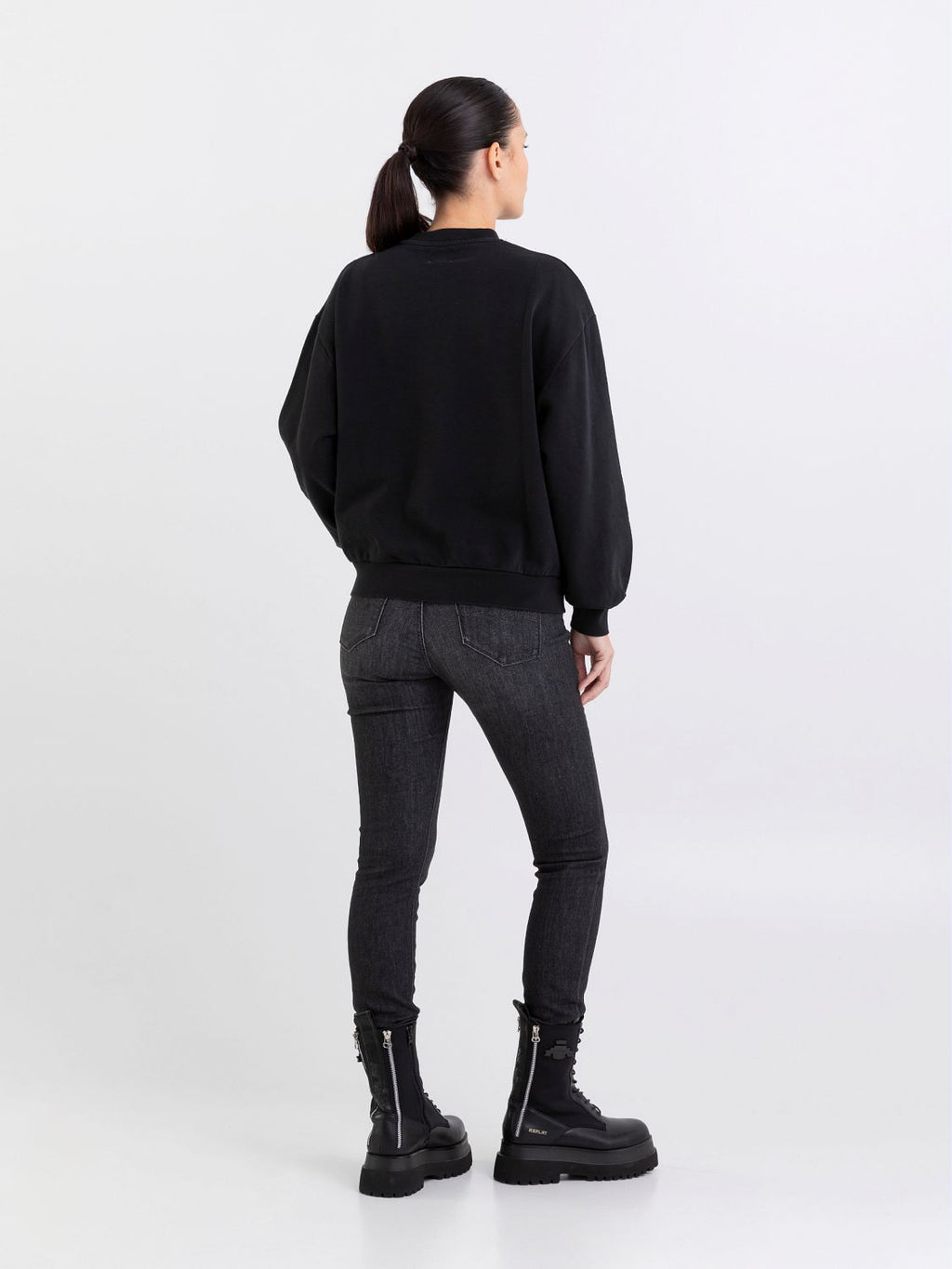 REPLAY OVERSIZED SWEATSHIRT WITH REPLAY LOGO