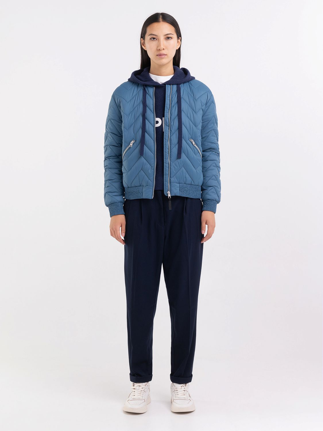 REPLAY SLIM FIT RECYCLED QUILTED BOMBER JACKET