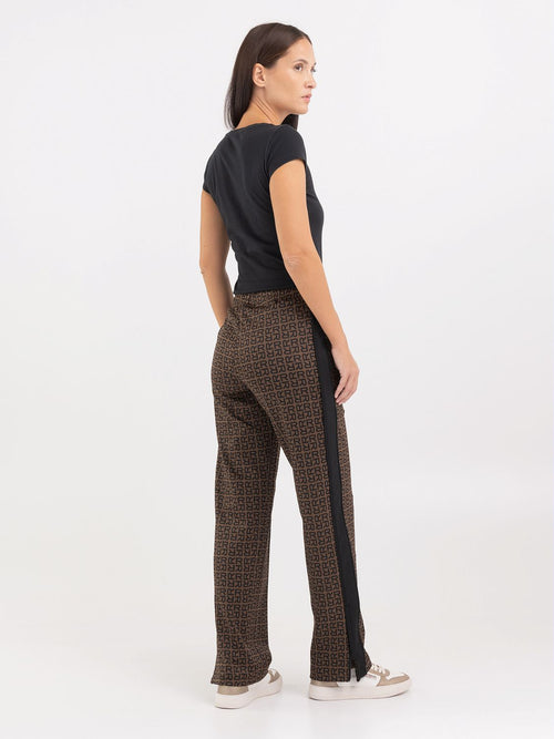 REPLAY ALL OVER LOGO TECH FLEECE TRACK PANTS