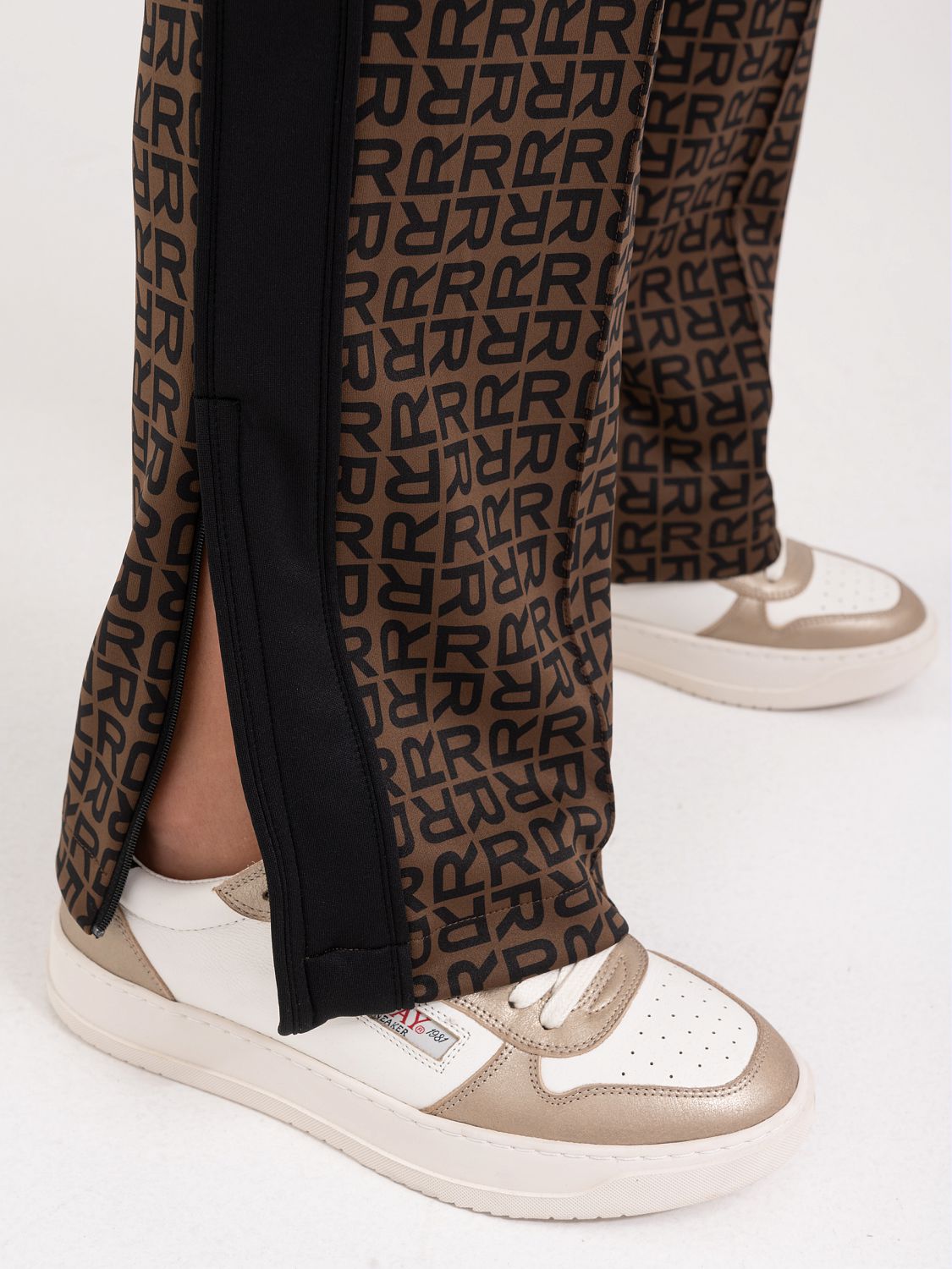 REPLAY ALL OVER LOGO TECH FLEECE TRACK PANTS